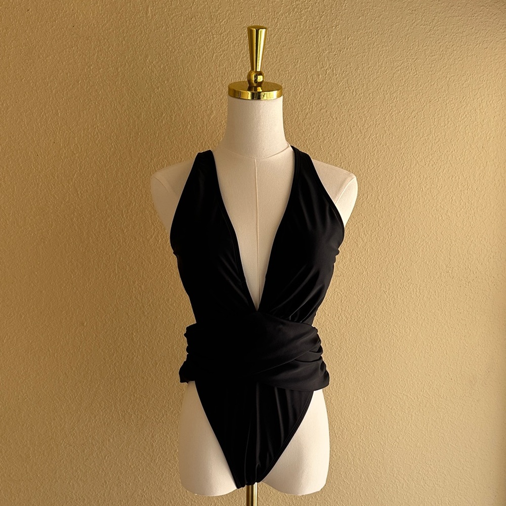 Black Plunge Swimsuit